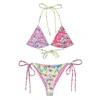 Formula S7 Women's Floral Fantasy Color Blocked Recycled String Bikini