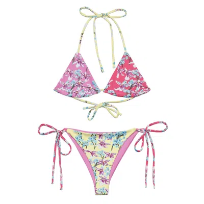 Formula S7 Women's Floral Fantasy Color Blocked Recycled String Bikini