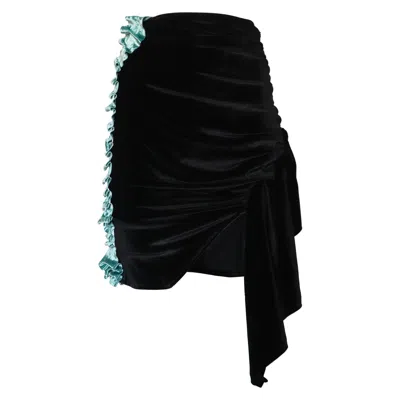 Formula S7 Women's Quoise Black Velvet Skirt