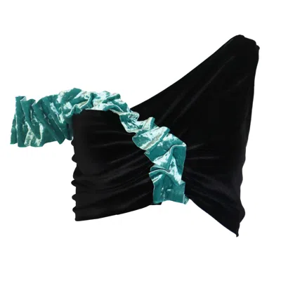 Formula S7 Women's Quoise Black Velvet Top
