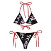 Formula S7 Women's Red Midnight Orchid Flame Recycled String Bikini