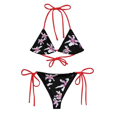 Formula S7 Women's Red Midnight Orchid Flame Recycled String Bikini