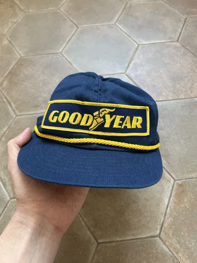 Pre-owned Formula Uno X Made In Usa Vintage Goodyear Cap Racing In Blue