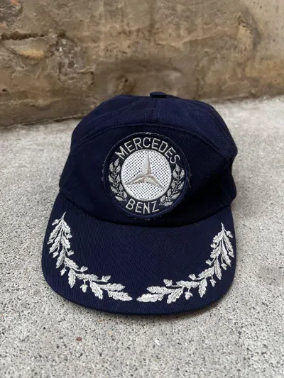 Pre-owned Formula Uno X Mercedes Benz Hat Very 90's Vintage Cap Made In France In Navy