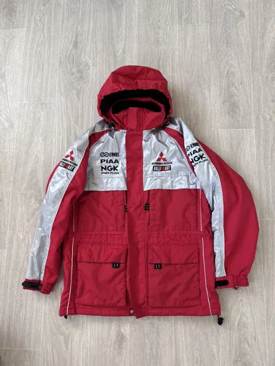 Pre-owned Formula Uno X Racing Vintage Mitsubishi Race Jacket F1 Very Jacket In Red