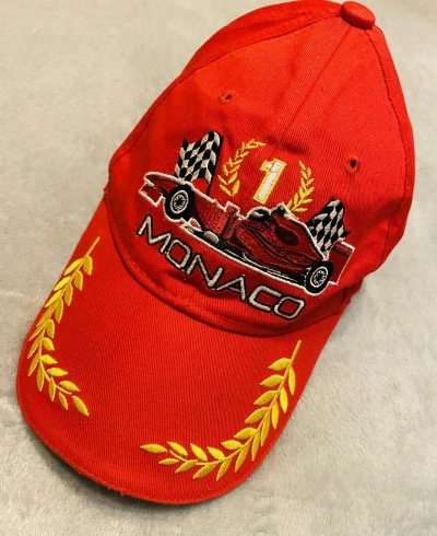 Pre-owned Formula Uno X Racing Vintage Monte Carlo Monaco Championship F1 Racing Hype Cap In Red