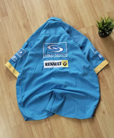 Pre-owned Formula Uno X Racing Vintage Renault F1 Racing Shirt In Blue