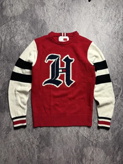 Pre-owned Formula Uno X Tommy Hilfiger Lewis Hamilton Racing Style Knit Sweater In Red