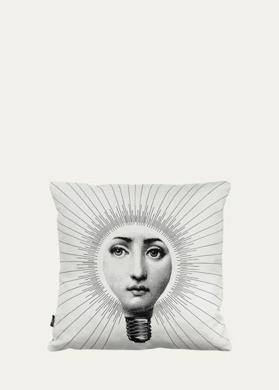 Fornasetti Abbaglio Cushion In Black/white