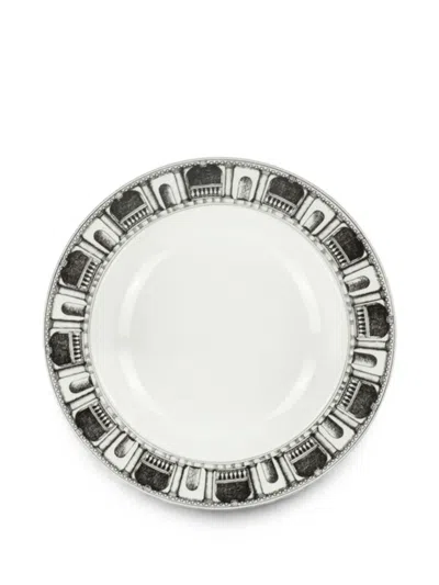 Fornasetti Architectural-print Dinnerware Set In Black