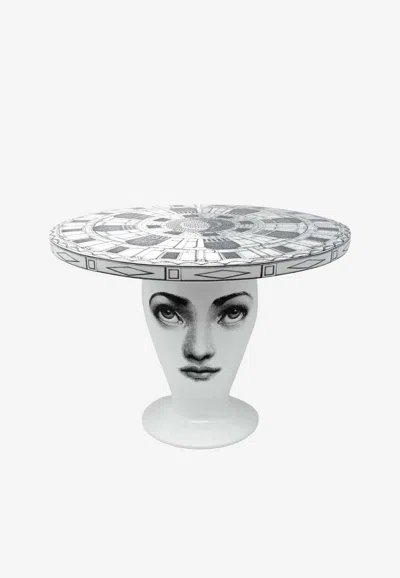 Fornasetti Architettonico Table On Sculptural-base In Multi