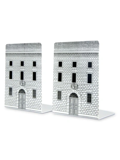 Fornasetti Architettura Bookends In White