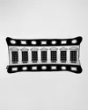 Fornasetti Architettura Cushion, 12" X 24" In Blackwhite