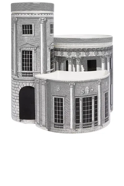 Fornasetti Architettura Triptych Candle Set In N,a