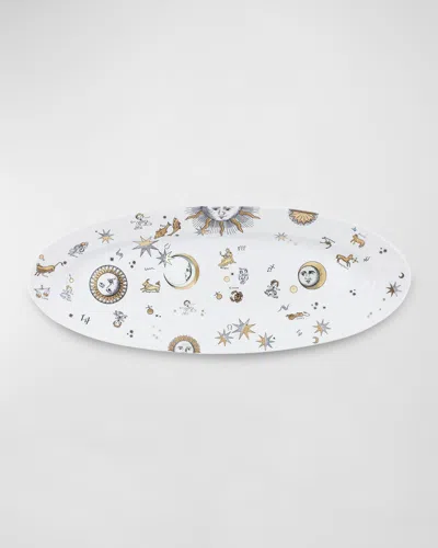 Fornasetti Astronomical Oval Plate In Multi