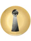 Fornasetti Black And Gold Tema E Variazioni N14 Wall Plate In Black