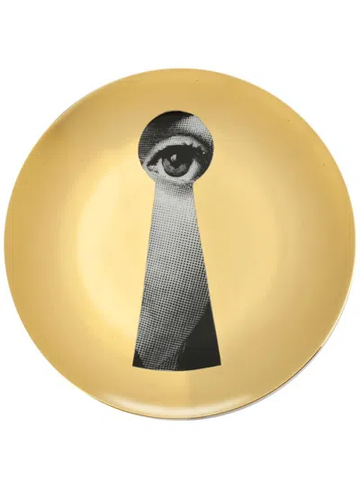 Fornasetti Black And Gold Tema E Variazioni N14 Wall Plate