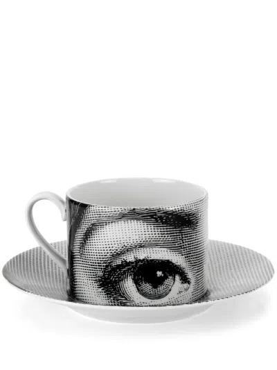 Fornasetti Black Tema E Variazioni N1 Tea Cup