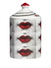 Fornasetti Se Poi Bocche Decor "frutto Proibito" Candle (310g) In White