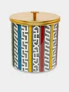 Fornasetti Bordi Antichi Hand-painted Metal Ice Bucket  Abask Gift Set In  Multi