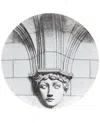 Fornasetti Boss Print Plate In White