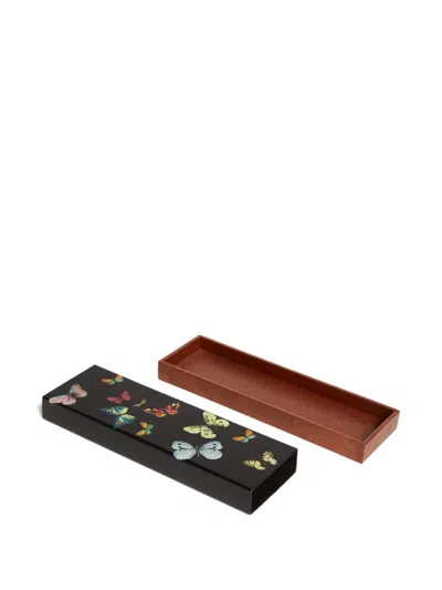 Fornasetti Butterfly-print Drawer Trinket Box (3.3cm X 10cm) In Brown