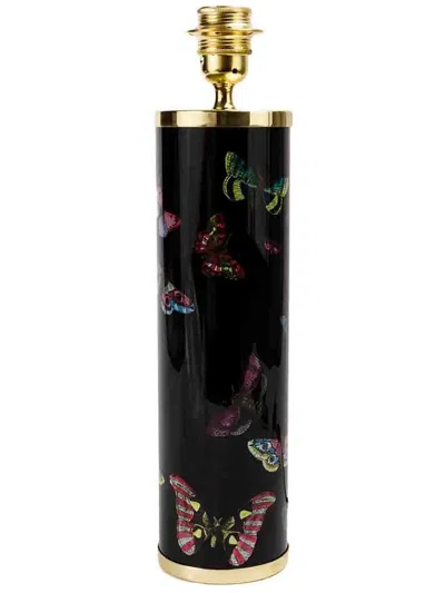 Fornasetti Butterfly Print Lamp Base In Black