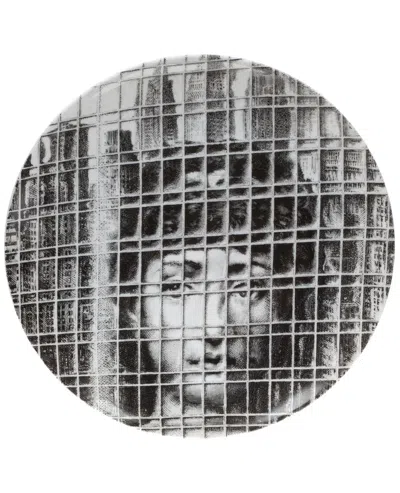 Fornasetti Cage Print Plate In Black
