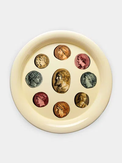 Fornasetti Cammei Iron Tray  Abask Gift Set In Neutral