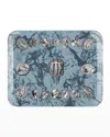 Fornasetti Cammei Tray In Blue Multi