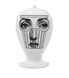 Fornasetti Capitello Face-print Vase Black/white