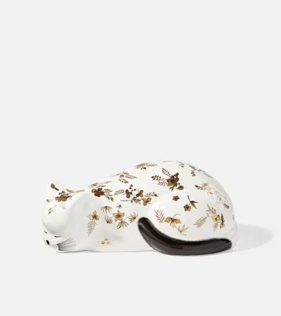 Fornasetti Cat Floral Ceramic Decorative Object