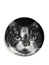 Fornasetti Cat-print Decorative Plate In Black