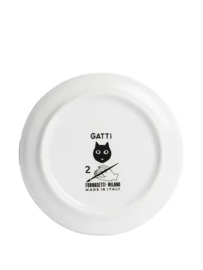 Fornasetti Cat-print Decorative Plate In White