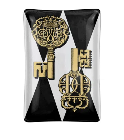Fornasetti Ceramic Chiavi Ashtray In Multi
