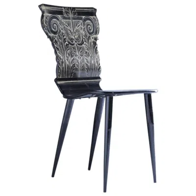 Pre-owned Fornasetti Chair Capitello Corinzio In Brown