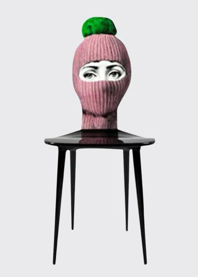 Fornasetti Chair Lux Gstaad Pink/green Pompom