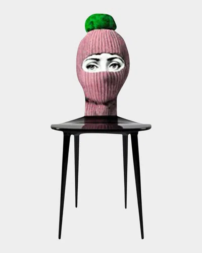 Fornasetti Chair Lux Gstaad Pink/green Pompom In Multi