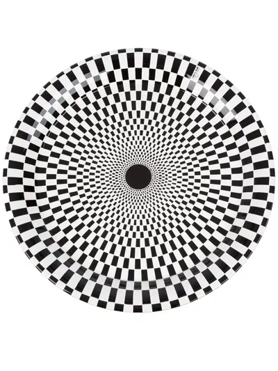 Fornasetti Checked Tray In Black