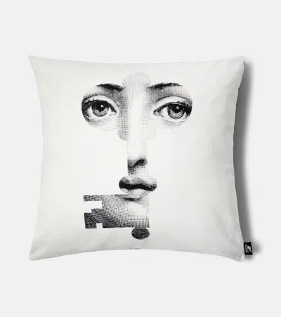 Fornasetti Chiave E Serratura Cushion In White
