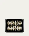 Fornasetti Chiavi Gold E Rombi Tray - 48x60 Cm In Black/white