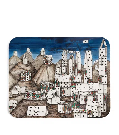 Fornasetti Città Di Carte Tray In Multi