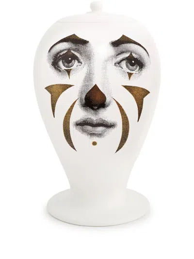 Fornasetti Clown Oval-design Vase (19cm) In Oro
