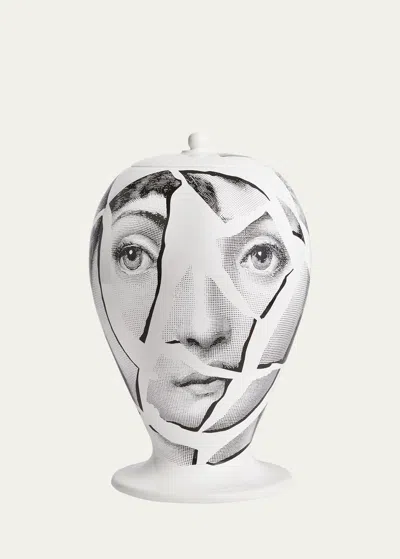 Fornasetti Cocci Vase In Blackwhite