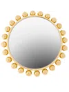 Fornasetti Verzierter Rundspiegel In Gold