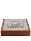 Fornasetti Cortile Wood Chess Board Box In Brown