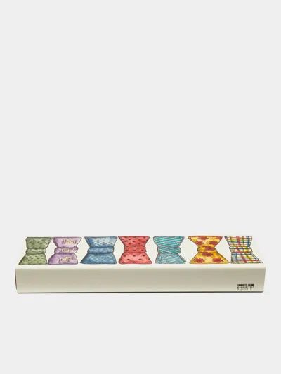 Fornasetti Cravattini Iron And Wood Box In Multi