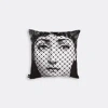 Fornasetti Cushions Black And White Uni In Black And White