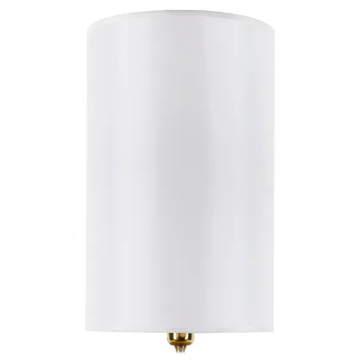 Pre-owned Fornasetti Cylindrical Handmade White Silk Lampshade