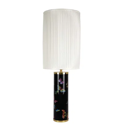 Fornasetti Cylindrical Pleated Lampshade In White